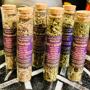 Herbes de sorcière / Pots - Jarres / Wicca / Sorcellerie / Païen / Bébé sorcière / Herbes / Sorts / Protection / Autel / Kit