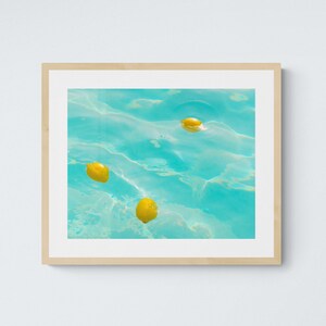 Lemons in a Palm Springs Pool, Fine Art Photography Print, Contemporary and Colorful Home and Gallery Wall Decor