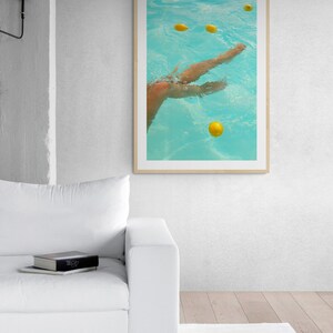 Swimming With Lemons in a Palm Springs Pool Fine Art - Etsy