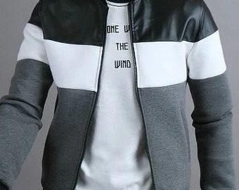 New 2021 Men's Jackets Casual Fashion Stitching Design - Etsy
