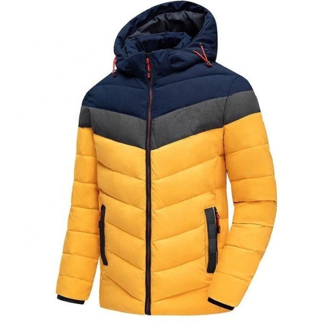  Abrigo de invierno para hombre, chaqueta de invierno gruesa, chaqueta  de parka para el trabajo, escuela, viajes, casual (color amarillo, tamaño:  170) : Ropa, Zapatos y Joyería