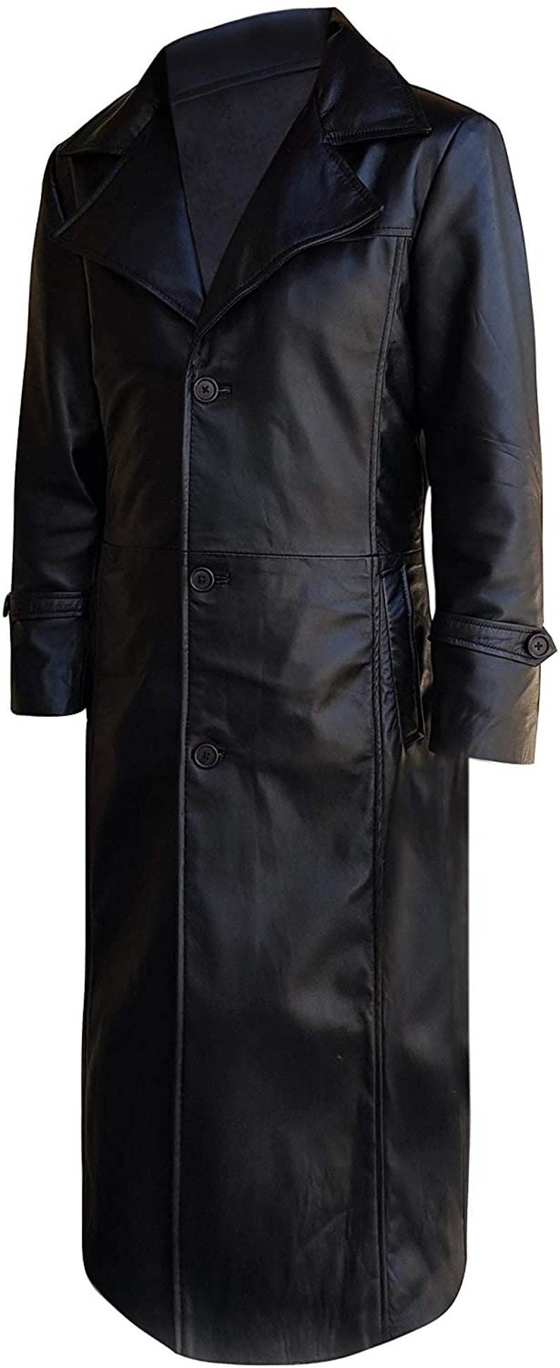 New Men Leather Trench Coat Real Leather Jacket Trench Coat - Etsy