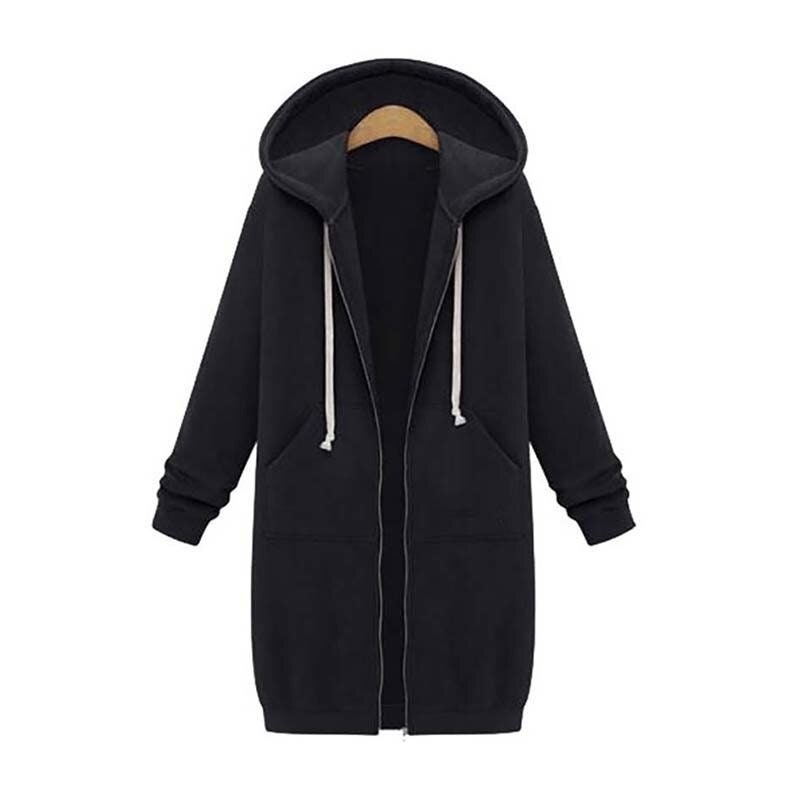 womens long hoodie zip up