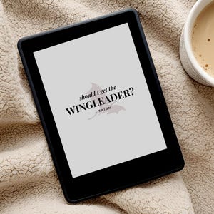 DUO Kindle Lock Screen Fourth Wing-Inspired | Should I get the Wingleader | Kindle Wallpaper | Kindle Screensaver | E-Reader | Xaden | Tairn