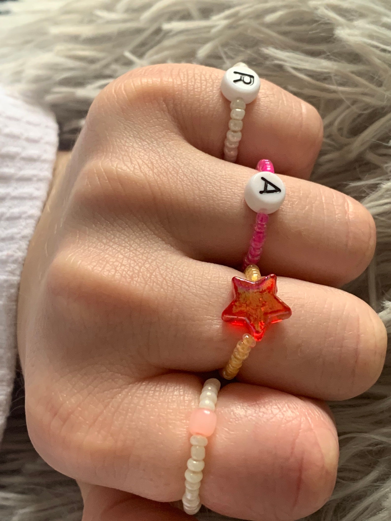 Cute beaded custom rings Etsy