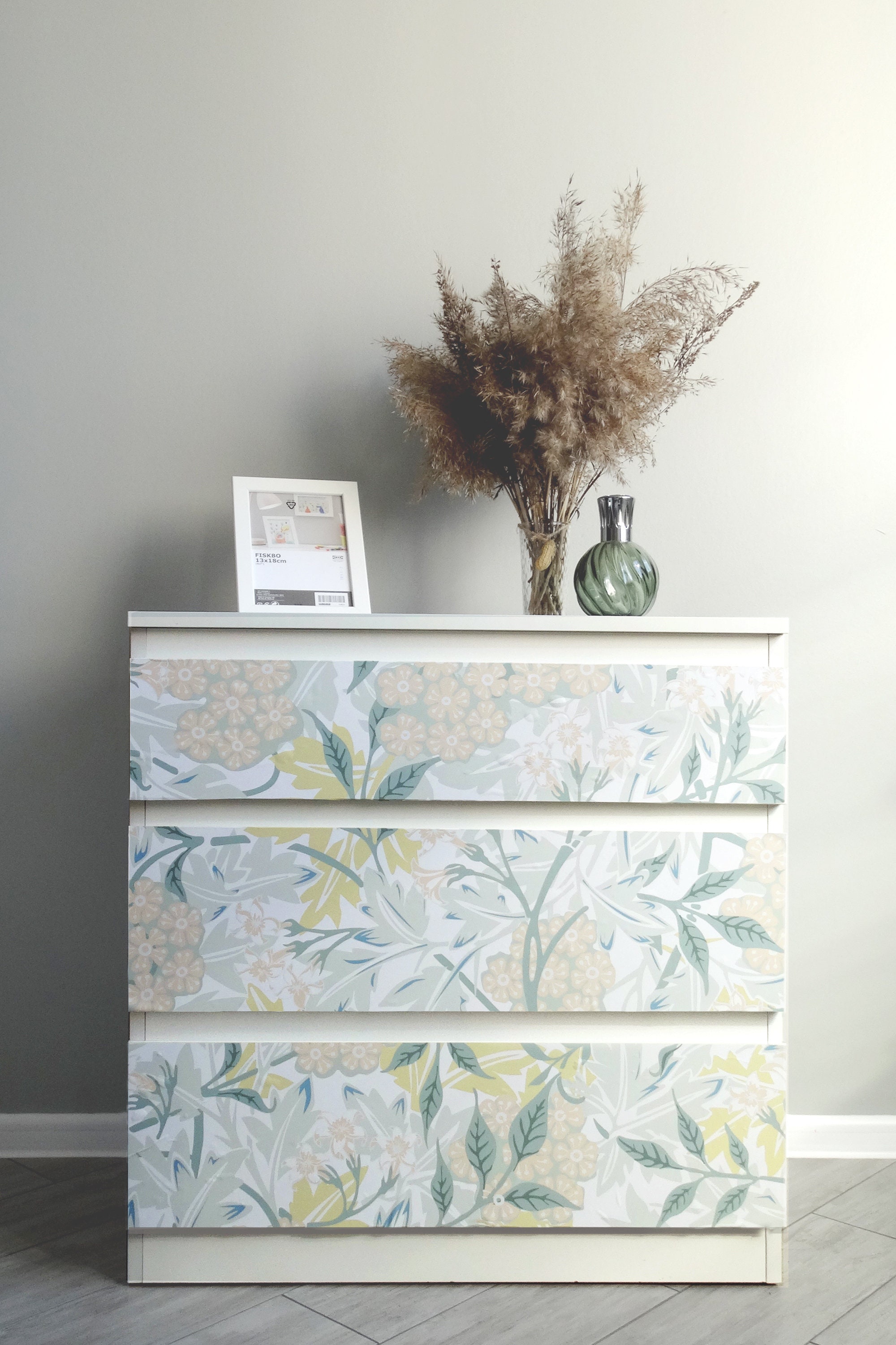 Set of decals/stickers for MALM Dresser floral pattern Etsy