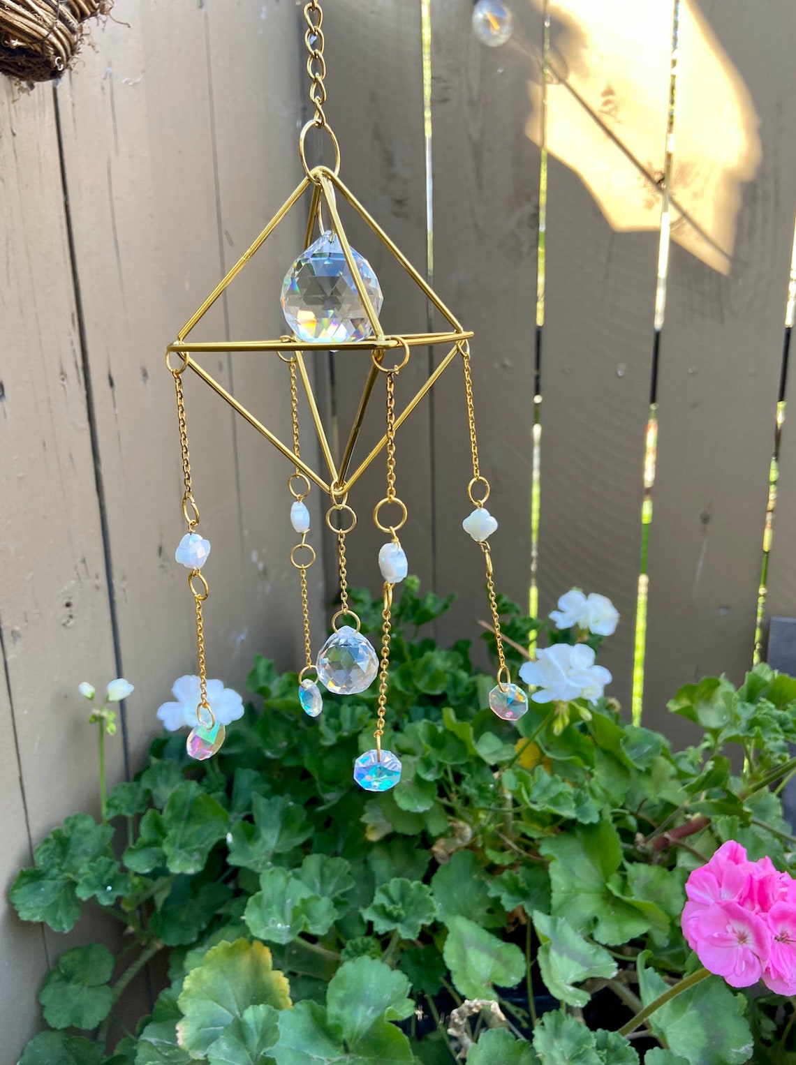 Mini sun catcher sun catcher crystal sun catcher rainbow Etsy