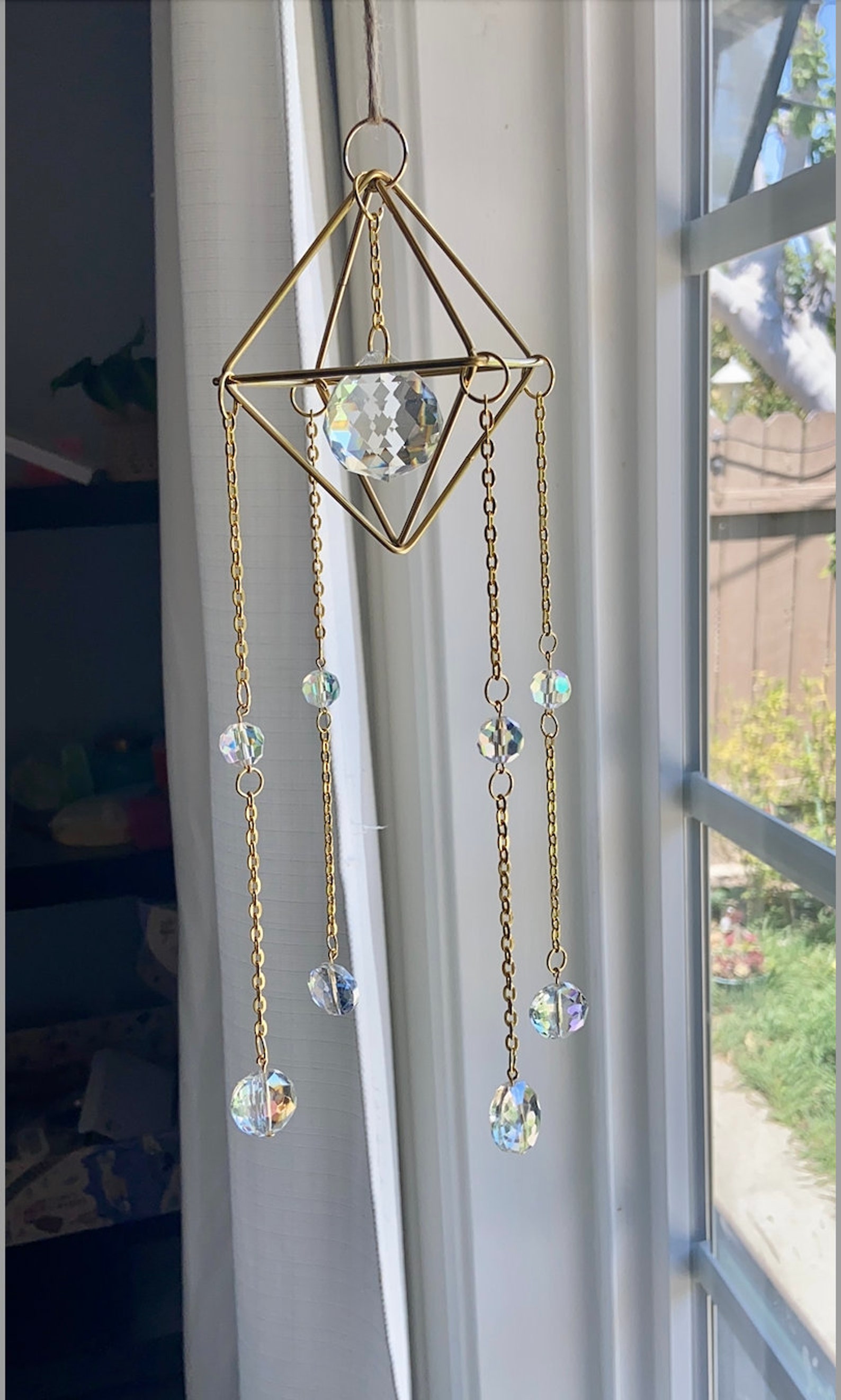 Crystal Sun Catcher Sun Catcher Crystal Window Sun Catcher Etsy