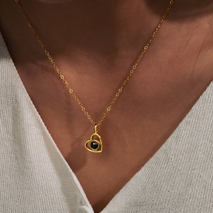 Love Heart Projection Necklace • Customized Photo Projection Necklace • Memorial Pendant • Trendy Best Friend Gift • Gifts for Her
