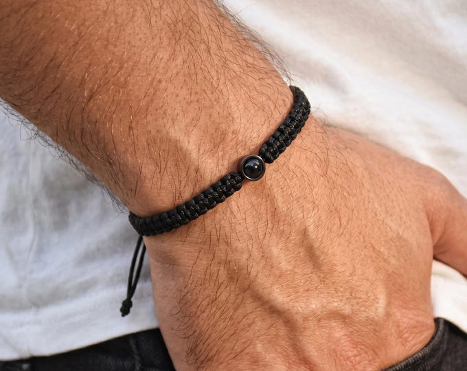 Customized Photo Projection Bracelet • Father's Day Gift • Dad Gift • Dad Bracelet from Daughter • Gift for Him • Personalized Gift