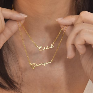Multiple Minimalist Name Necklace • 1,2,3 Names Necklace • Personalized Layer Name Necklace • Trendy Personalized Jewelry • Gift for Mom