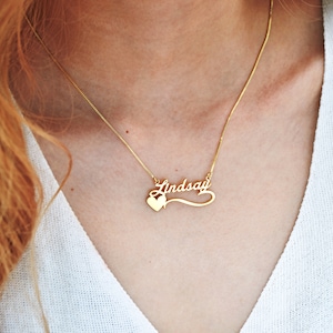 Dainty Name Necklace Personalized Name Necklace Customized Name Jewelry Customized Your Name Jewelry Gift for Her image 1