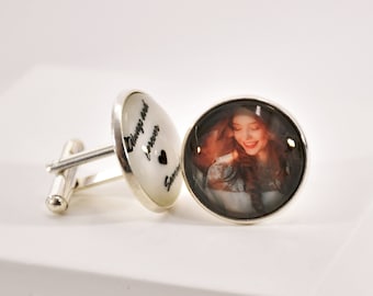 Custom Photo Cuff Links • Wedding Cufflinks • Photo Cufflink For Groom • Custom Memorial Photo Cufflinks • Cufflinks for Husband • Groom