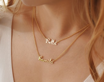 Multiple Minimalist Name Necklace • 1,2,3 Names Necklace • Personalized Layer Name Necklace • Trendy Personalized Jewelry • Gift for Mom