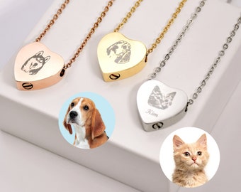 Urna del cuore Perdita di animali domestici • Collana di urna per animali domestici Gioielli per cremazione • Portacenere di animali domestici • Gioielli commemorativi per animali domestici • Regali commemorativi • Regalo per la perdita di animali domestici in ceneri