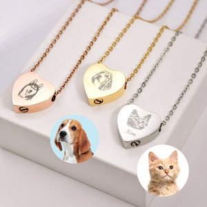 Heart Urn Pet Loss Pet Urn Necklace Cremation Jewelry Pet Ash Holder Pet Memorial Jewelry Memorial Gifts Ashes Pet Loss Gift image 1