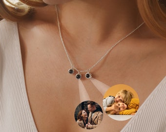 Photos Projection Necklace • Personalized Bubble Projection Necklace • Memorial Pendant Mom Necklace • Gifts for Her Valentine Day Gift