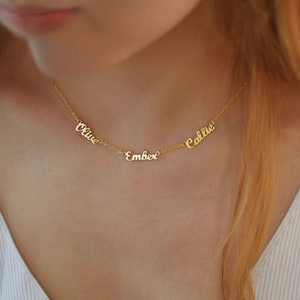 Multi Name Necklace Custom Name Jewelry 2 Names Necklace Family Necklace Personalized Gift for Her Gift for Wife Christmas Gift zdjęcie 1