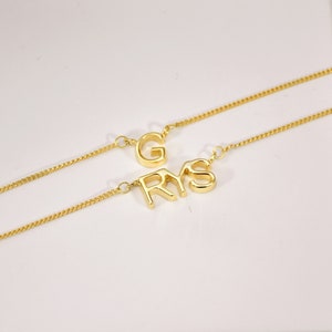 Collar inicial personalizado • Collar de cartas • Collar inicial delicado • Regalos de esposa • Regalos para mamá • Collar de regalo de damas de honor