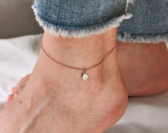 Birthstone Anklet • Custom Dainty Birthstone Anklet • Personalized Birthstone Anklet • Birthday Gift • Anklet Gift for Wife • Gift for Mom