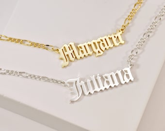 Gothic Name Necklace - Etsy UK