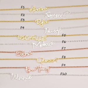 Namenskette • Schrift Name Halsketten • Personalisierte 18K Gold Namenskette • Personalisierter zierliche Namensschmuck für Mama • Personalisiertes Geschenk für Sie