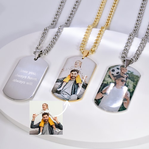 Custom Personalized Dog Tags With Your Picture Photo Dog Tag Etsy