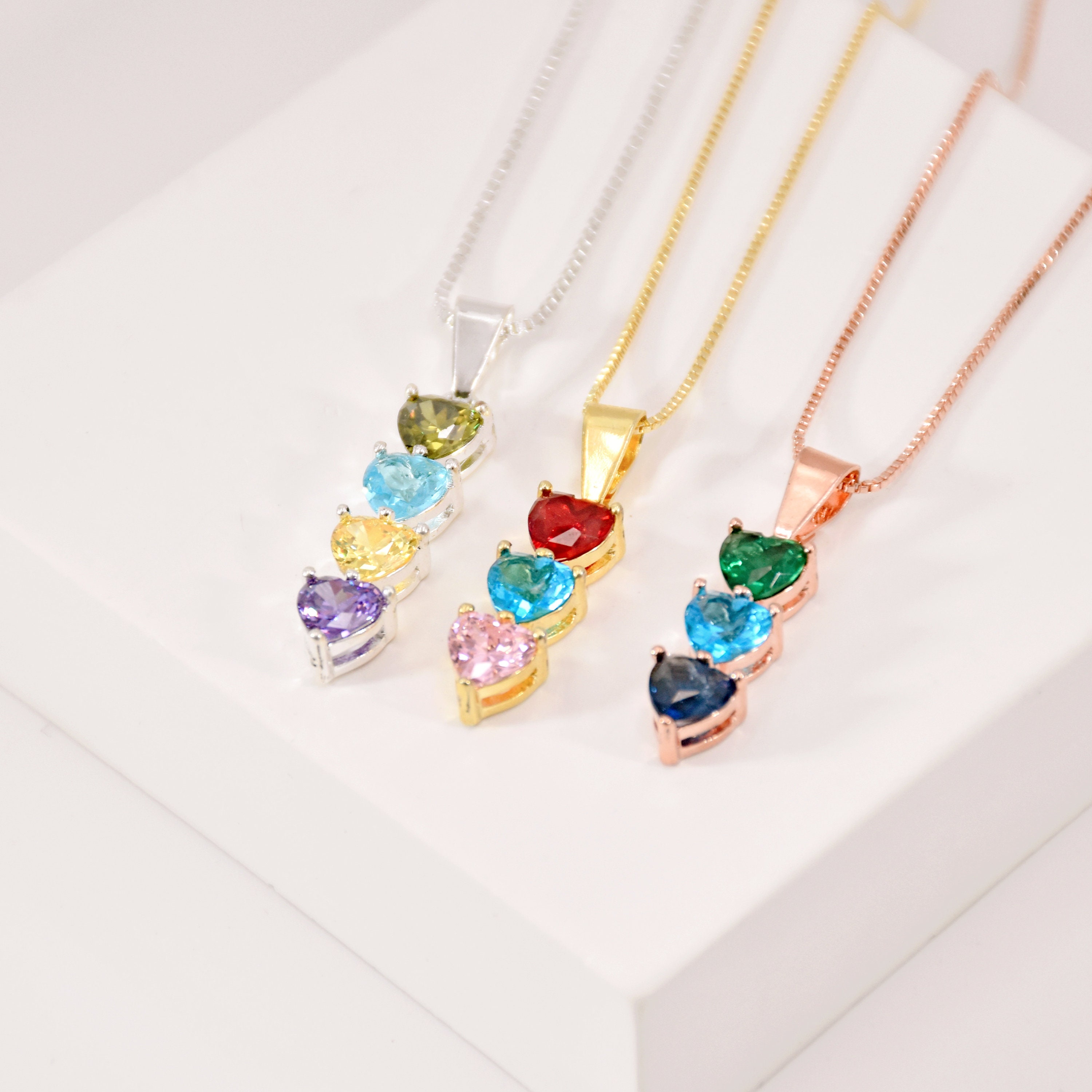 Custom Birthstone Necklace Custom 