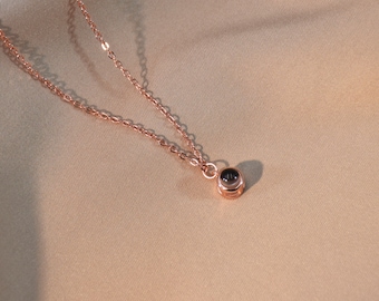 Personalized Bubble Projection Necklace • Customized Photo Projection  Necklace • Memorial Pendant • Picture Inside Jewelry • Gifts for Her