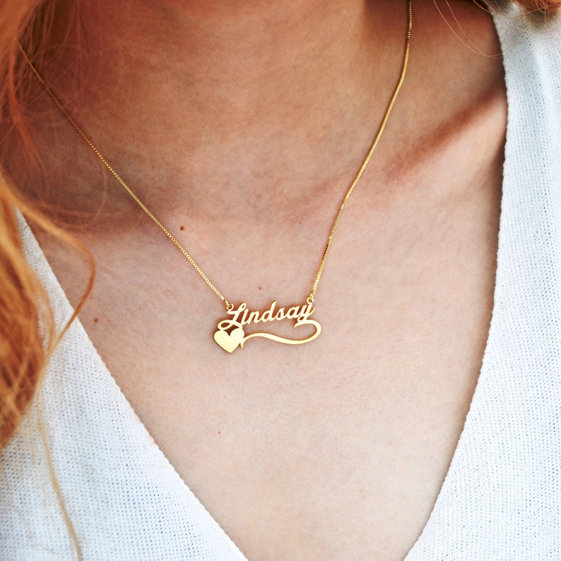 Dainty Name Necklace Personalized Name Necklace Customized Name Jewelry Customized Your Name Jewelry Gift for Her image 2