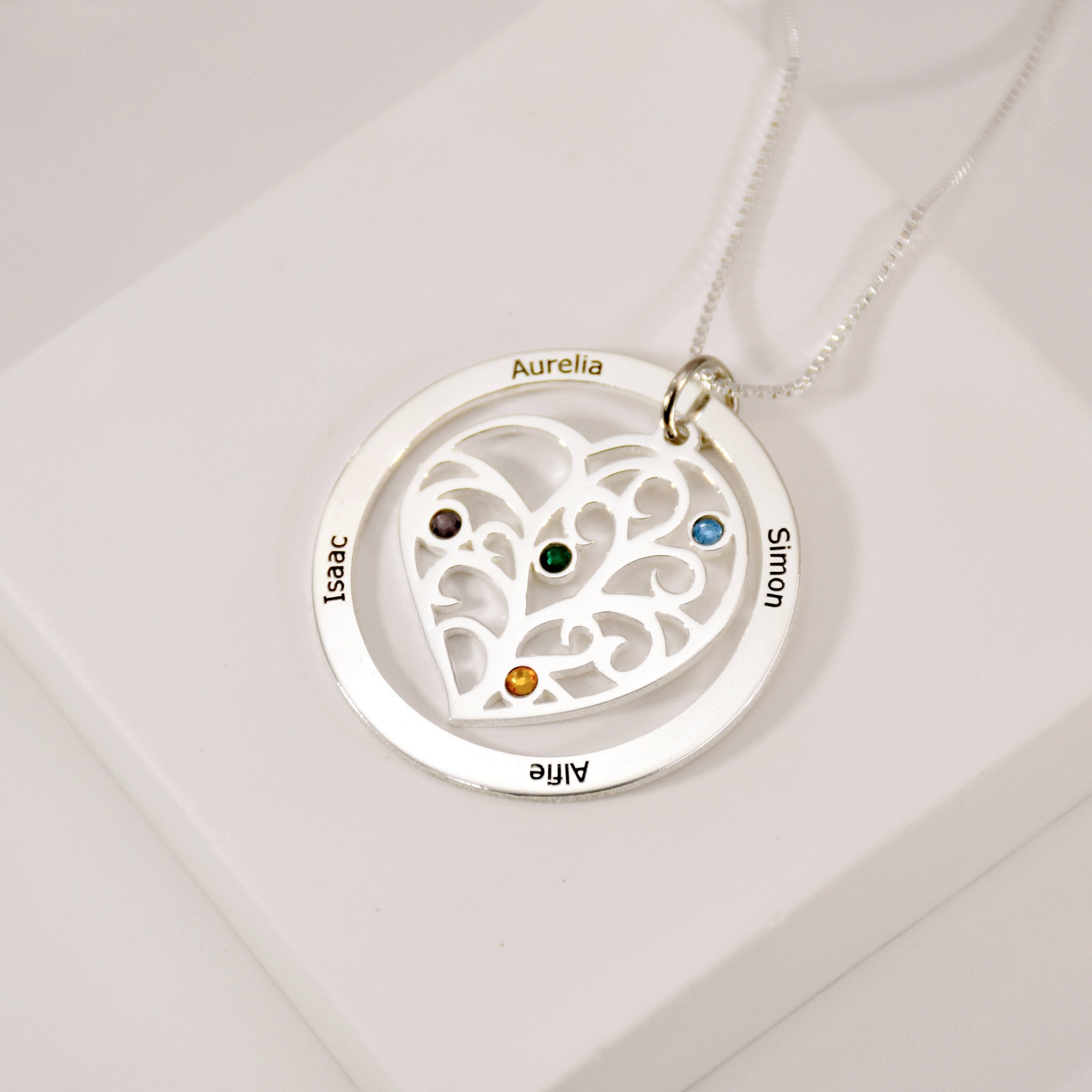 Family tree 2024 with birthstones