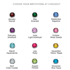 May include: A chart showing the birthstones for each month of the year. The chart includes the name of the month and the birthstone. The birthstones are shown as small, round, colored gems.