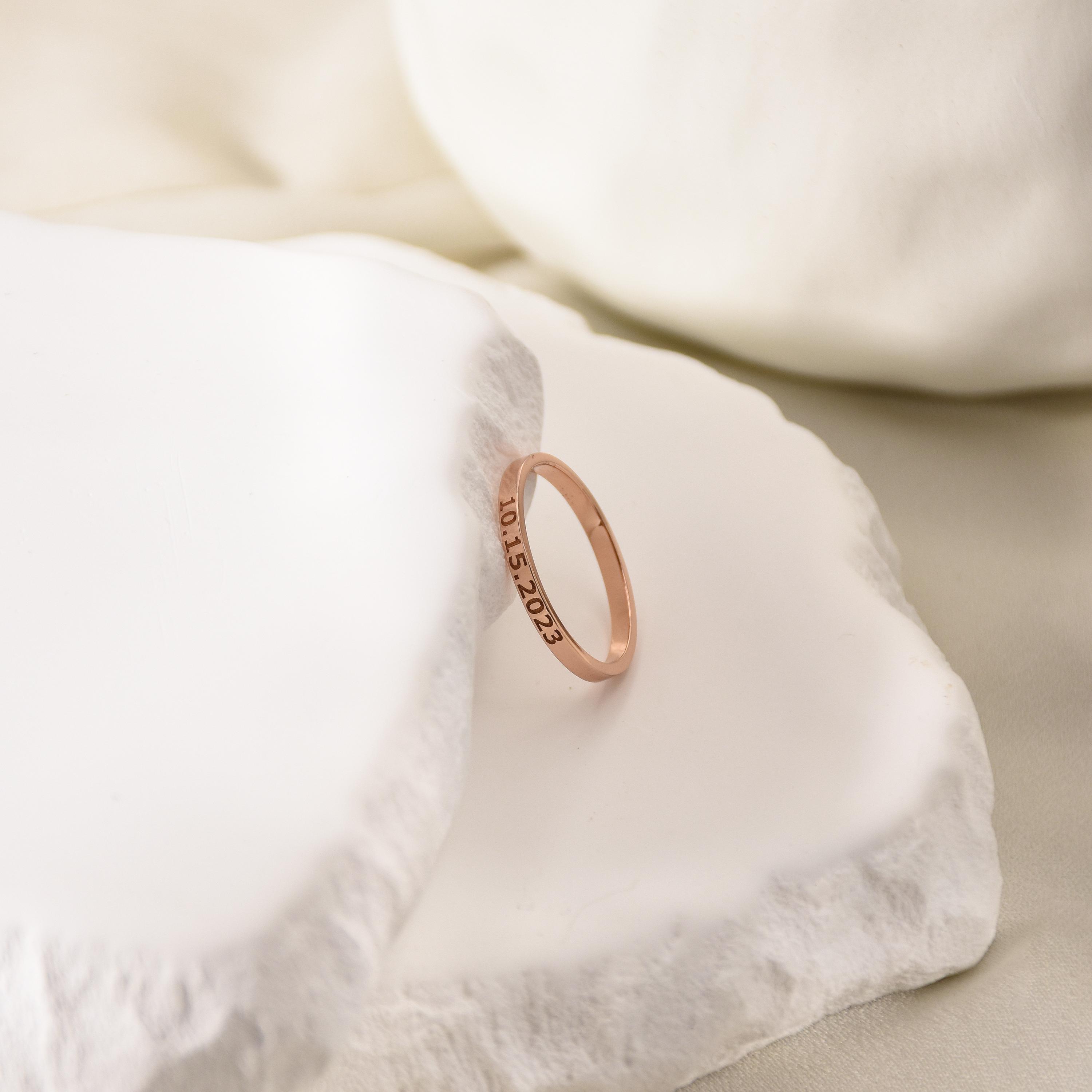 Personalized Sterling Silver Name Ring • Custom Skinny Name Ring ...
