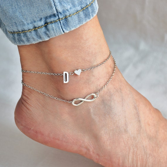 Amazon.com: Custom Name Bracelet or Ankle Bracelets for Women Personalized  Name Heart Bracelets Stainless Steel Summer Beach Anklet Bracelets  Customized Name Jewelry for Girls (Name Heart Bracelets or Anklets-02) :  Handmade Products