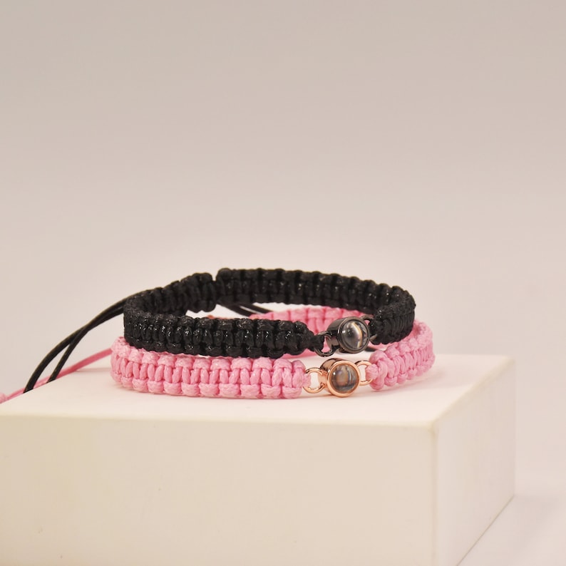 Customized Photo Projection Bracelet • Father's Day Gift • Dad Gift • Dad Bracelet from Daughter • Gift for Him • Personalized Gift image 7