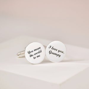 Personalized Engraved CuffLinks • Handwriting CuffLinks for Dad Husband • Groom Cufflinks • Signature Cufflinks • Best Men Wedding Gift