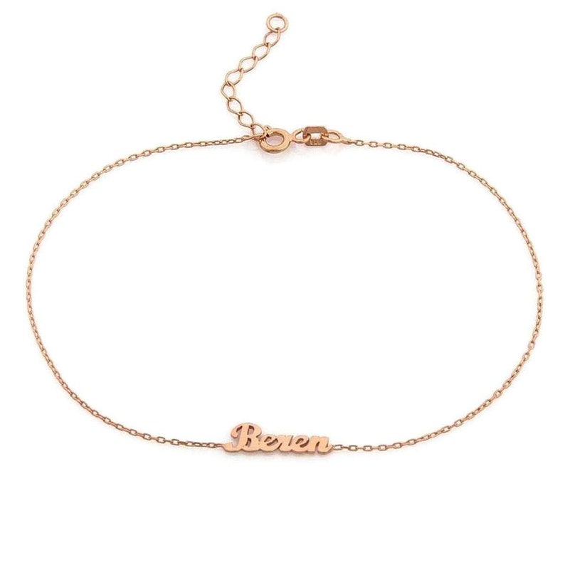 Personalized Name Anklet Custom Ankle Name Bracelet Etsy UK