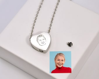 Personalized Heart Urn Necklace Pendant • Custom Heart Urn Necklace Urns for Human Ashes • Cremation Memorial Jewelry • Urn Jewelry