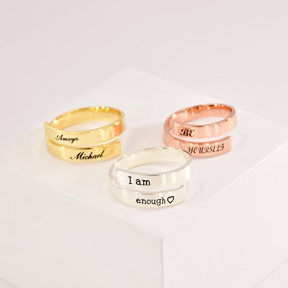 Couples ring shop with name