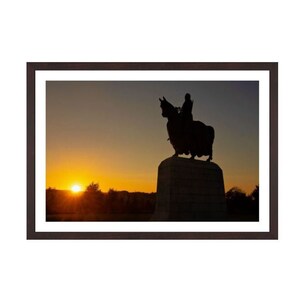 Sunset on Bannockburn, Scotland, Landscape photograph print, Robert the Bruce