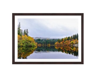 Reflections on Loch Ard, Scottish Landscape Photo Image, Scotland