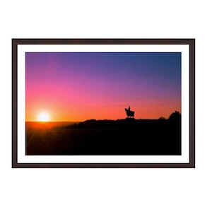 Sunset on Bannockburn, Robert the Bruce, Historic landscape photo image wall art