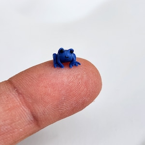 Micro Frog Sculpture, Mini Frog Figurine, Dollhouse Miniature, Fairy Garden Miniature, Frog Gifts for Woman,