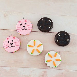 Moms Birthday Cake Earrings, Miniature Food, Food Jewelry, Polymer Clay Food Earrings
