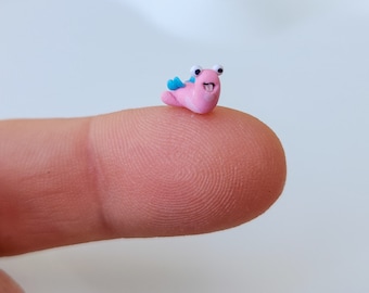 Micro Faerie Slorg Sculpture, Mini Neopets Petpet Figurine, Dollhouse Miniature, Fairy Garden Miniature, Neopets Gifts for Woman,