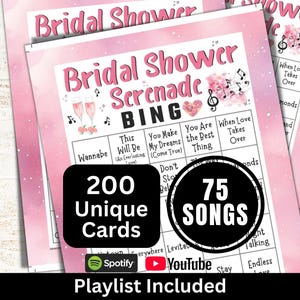 Bingo z piosenkami na wieczór panieński (200 kart), Bingo z muzyką weselną z playlistą, Aktywności na wieczór panieński i pannę młodą, Romantyczny brunch panieński w bingo