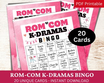 20 Rom Com K-dramas Bingo, Romantic Comedy Korean Dramas