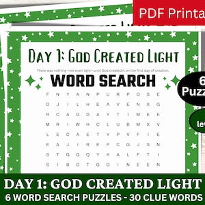 6 Bible Stories Themed Word Search Puzzle Games, Church Youth Activity, Sunday School Class Printable, Catholic Holiday Christian Game PDF