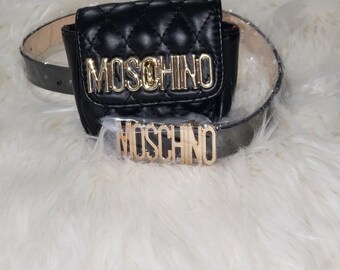 moschino belt silver