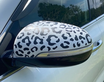 Leopard print decal set for car